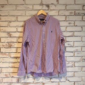 Ralph Lauren Red White and Blue long sleeve button down size XL